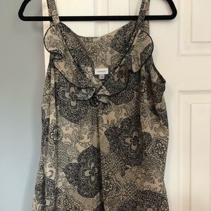 Dress camisole with sequins and rouching
